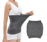 mizikuu Calentador De Invierno Del Riñón, Cashmere Back Warmer Elastic Waist Support Warm Tummy Warmer Waist Warmer Body Warmer For Lumbago Back Pain For Women Men, Grey