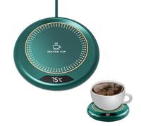 mizikuu Calentador Taza Cafe USB, Posavasos Eléctrico Inteligente con 3 Ajustes de Temperatura Almohadilla con Apagado Automático Oficina Casa Que Mantiene Calor para Café Té Leche Vela Bebidas Verde