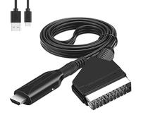 mizikuu Convertidor euroconector a HDMI de 100 cm, 1080P 720P 60Hz HD Cable convertidor de vídeo Cable TV AV Audio Video Cable para HDTV STB VHS, Xbox PS3 Sky DC Scart RGB AV DVD Player