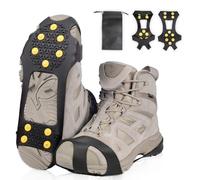 mizikuu Crampones Nieve Hielo, Tacos de tracción Universales Empuñaduras de Nieve 11 Tacos de Hielo Unisex para Zapatos para Invierno Deportes Montañismo Escalada Caminar Cámping Senderismo