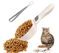 mizikuu Cuchara Medición Animales, 800g Báscula Digital para Cuchara Medidora Alimento Electrónica Escala de Cuchara de Comida con Pantalla LCD para Comida perros gatos, harina, especias