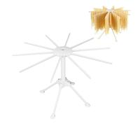 mizikuu Estante de Secado de Pasta Plegable, Secador De Pasta con 10 Brazos Extensibles Compacto Fácil de Almacenar Instalación rápida Soporte para Secado de Fideos, Blanco