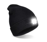 mizikuu Gorro Luz LED, LED Luminoso Gorro Sombrero Gorro de Punto con Luz Recargable Invierno Cálido Regalos para Hombres Mujeres Caminar de Noche Acampar Andar en Bicicleta