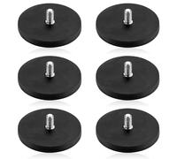 mizikuu Imanes De Neodimio Engomados, 6 Piezas Imanes De Neodimio De Goma De 43 Mm De Diámetro Con Rosca Exterior M6 Fuerza De Tracción Magnética Vertical 10 Kg Imanes Redondos De Goma