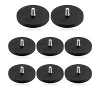 mizikuu Imanes De Neodimio Engomados, 8 Piezas Imanes De Neodimio De Goma De 43 Mm De Diámetro Con Rosca Exterior M6 Fuerza De Tracción Magnética Vertical 10 Kg Imanes Redondos De Goma