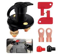 mizikuu Interruptor de Desconexión de Aislador de Batería, Interruptor de Apagado De Batería De Coche 12V / 24V Aislador de Batería con Llaves Extraíbles para Marina, Barco, Coche, Moto, Camión