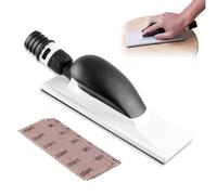 mizikuu Lijadora de mano, 200 × 70 mm Lijadora manual con Tiras lacrimógenas y aspiración lijado sin polvo grano P80, P120, P180, P240, P320 para lijar masilla, yeso, maderav