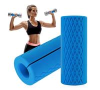 mizikuu Mango para Mancuernas, 2 Piezas Mangos de silicona mancuernas Grips Que Aumentan La Fuerza Agarre Adaptador Barra Antideslizantes Para Mancuernas