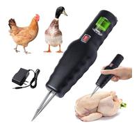 mizikuu Máquina Desplumadora de Pollos de Mano, Portátil Desplumadora Eléctrica de Plumas Eficiente con Interruptor Impermeable Depenador de Aves de Corral, Pato y Ganso, Negro