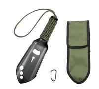 mizikuu Pala Camping Multifuncional, 7 en 1 Pala Portátil de Supervivencia con Mango de Paracord Paleta Ultraligera para Mochilero Mini Pala de Jardín Paleta Jardinería Ligera para Aventura Senderismo