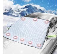 mizikuu Parasol Coche Delantero, Plegable Protector de Parabrisas Toldo Coche Hielo Protege de Rayos Antihielo y UV, Lluvia, Nieve, 187 x147x 120 cm