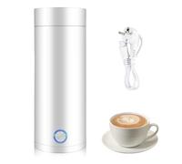 mizikuu Pequeño Hervidor de Agua PortáTil 400ml, 3 en 1 Hervidor Agua Electrico Pequeño Hervidor de Viaje Apagado AutomáTico Acero Inoxidable 304 para Hacer Leche, Café y Té