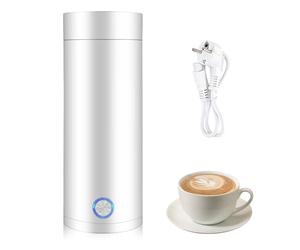 mizikuu Pequeño Hervidor de Agua PortáTil 400ml, 3 en 1 Hervidor Agua Electrico Pequeño Hervidor de Viaje Apagado AutomáTico Acero Inoxidable 304 para Hacer Leche, Café y Té