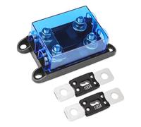 mizikuu Portafusibles, Portafusibles Mega de 2 Vías Porta Fusible ANM con 2 Piezas Fusible De 100 Amp Seguridad Proteger Proteccion para Electrónica Automotriz Electrodomésticos