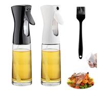 mizikuu Pulverizador Aceite, 200 ml Botella de Spray con Cepillo Pulverizador Aceite Spray Cocina Dispensador de Aceite de Oliva Accesorios para Cocinar, Barbacoa