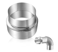 mizikuu Reducción Tubo Chimenea, Tubo de Horno Reductor de 120 mm de Diámetro a 100 mm de Diámetro Tubo de Escape Conector de Tubería de acero Inoxidable