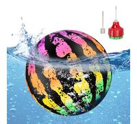 mizikuu Sandía Bola de Agua Inflable, PVC Bola de Agua Inflable De Sandía con Adaptador De Manguera Juguetes De Playa Pelota Deportiva De Verano Flotador Inflable De Piscina para Adultos y Niños