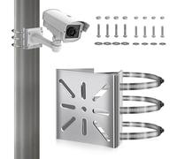 mizikuu Soporte de Cámara de Seguridad Universal, Soporte Camara Vigilancia con 3 Bucles 200mm Ajustables Esquina de Montaje de Acero Inoxidable para Cámaras CCTV