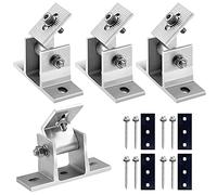 mizikuu Soporte Paneles Solar, 4 Piezas Ajustable Soporte Panel Solar Soporte de Aleación de Aluminio de Panel Solar Fotovoltaica Ajustable Independiente para Acampar, Coches, Techos y Paredes