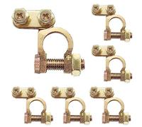 mizikuu Terminales de Batería de coche, 6 piezas Bornes de Batería de Automóvil 12V / 24V Positivo y Negativo latón Conectores de Batería para Automóviles, Camiones, Caravanas, Baterías de Camiones