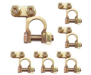 mizikuu Terminales de Batería de coche, 6 piezas Bornes de Batería de Automóvil 12V / 24V Positivo y Negativo latón Conectores de Batería para Automóviles, Camiones, Caravanas, Baterías de Camiones