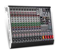 MIZISNR Mezclador de Audio Profesional de 12 Canales con 99 Efectos DSP, 7 Bandas EQ Digital, Bluetooth y USB