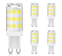 Mizlay Bombillas LED G9 Sin parpadeo 3W Equivalente a 20W 28W 33W Bombillas halógenas, Blanco Frío 6000K, No regulable, Bombillas LED de ahorro de energía G9, CRI> 85, AC 220-240V, Paquete de 5