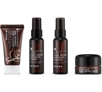 Mizon Crema reparadora de caracol todo en uno Fórmula multifunciónSnail Repair Crema 15 ml Limpiador en espuma 30 ml Tónico 50 ml Esencia 50 ml