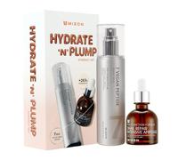 [MIZON] HYDRAT'N'PLUMP SNAIL SYNERGY SET - 7 Vegan Peptide Booster Serum 150 ml + Snail Repair Intensive Ampoule 30 ml, skincare coreano para hidratación, poros, piel suave y líneas finas