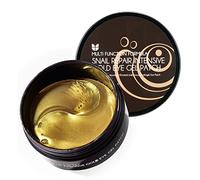 [Mizon] Parches para Ojos con Oro 24K y Extracto de Baba de Caracol (30 pares) Colágeno para ojeras. Máscaras de Hidrogel para Ojos, Antiarrugas, Hidratantes (Snail Repair Gold Eye Gel Patch)
