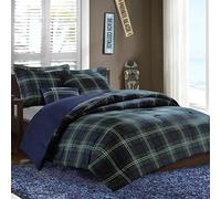 MIZONE Intelligent Design Brody - Juego de edredón de Microfibra Impresa, 3 Piezas, tamaño Grande, Color Azul