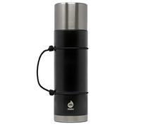 Mizu D7 - Termo de botella de acero inoxidable aislado al vacío de 22 onzas, boca estrecha con tapa a prueba de fugas + tapa de taza, color negro