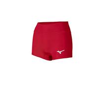 Mizuno Apex Pantalón Corto de Voleibol de Entrepierna de 2.5 cm para Mujer, Color Rojo, tamaño Medium
