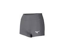 Mizuno Apex Pantalón Corto de Voleibol de Entrepierna de 2.5 cm para Mujer, Mujer, Pantalones Cortos de Voleibol, 440711, Gris, Extra-Small