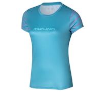 Mizuno Athletics Graphic Tee Maui Azul Mujer Talla L