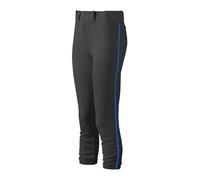 Mizuno Belted Piped Pant Pantalón con cinturón para Mujer L Real, Negro-Royal