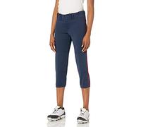 Mizuno Belted Piped Pant Pantalón con cinturón para Mujer S Azul Marino-Rojo