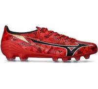 Mizuno - Bota de fútbol Mizuno Alpha II Pro FG, Unisex, Red-Black-Gold, 9,5 UK