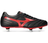 Mizuno - Bota de fútbol Morelia II Club Mix, Unisex, Black-Red-Black, 8 UK