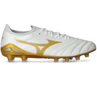 Mizuno - Bota de fútbol Morelia Neo IV Beta Made In Japan FG, Unisex, White-Gold-Cool Gray, 11 UK