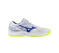 Mizuno BREAK SHOT 5 AC - Zapatos unisex para adultos, Blanco/azul deslumbrante/amarillo rayo, 43 EU
