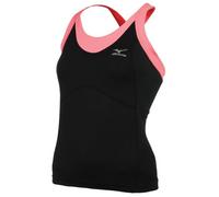 Mizuno Camiseta sin mangas Jinx Sport Tank Running, negra / rosa impactante, X-Small