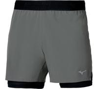 MIZUNO Core 5.5 Inches 2in1 Short - Hombre - Gris / Negro - talla S- modelo 2026