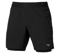 Mizuno Core 5.5 Inches 2in1 Short Negro Hombre Talla M
