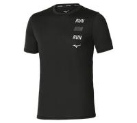 Mizuno Core Run Short Sleeve Tee Negro Hombre Talla XXL