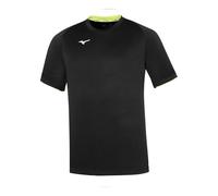 Mizuno Core Short Sleeve tee para Hombre Color Black/Yellow Fluo Talla S