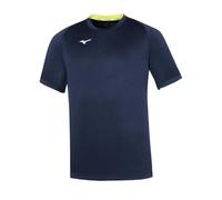 Mizuno Core Short Sleeve tee para Hombre Color Navy/Yellow Fluo Talla M