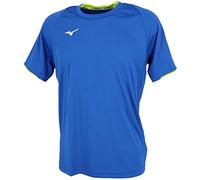 Mizuno Core Short Sleeve tee para Hombre Color Royal/Yellow Fluo Talla XL