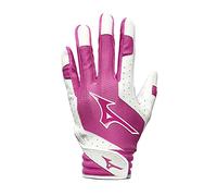Mizuno Finch Youth Softball Padded Batting Glove, White-Pink, X-Small