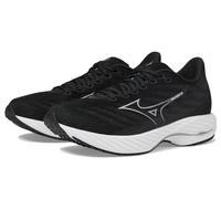 Mizuno Mens Wave Rider 28, Zapatillas para Correr Hombre, Negro Plateado, 43 EU